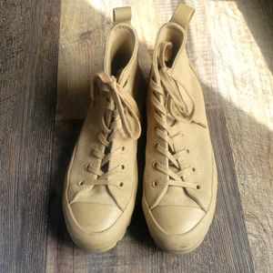Converse tan lugged high top